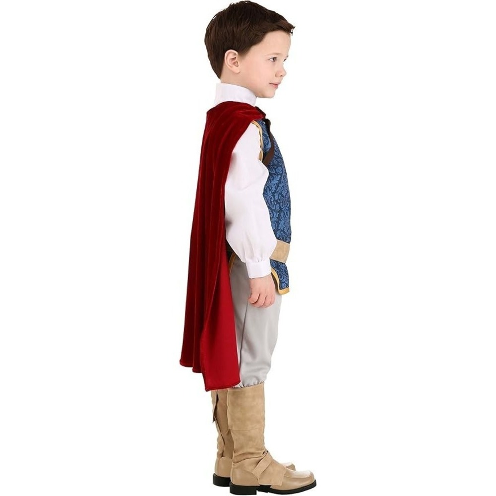 Toddler Snow White The Prince Costume Fairytale Halloween Dress Up Blue Red - Picture 2 of 4